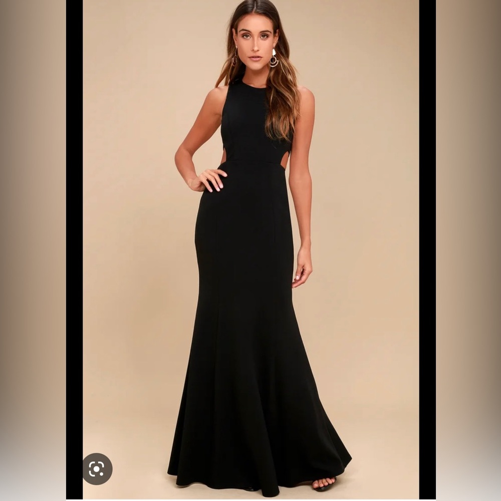 Utterly Smitten Black Cutout Maxi Dress - XS